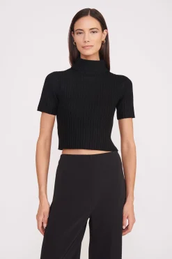 STAUD LILOU SWEATER   BLACK Hot