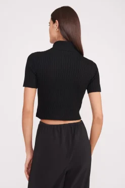 STAUD LILOU SWEATER   BLACK Hot