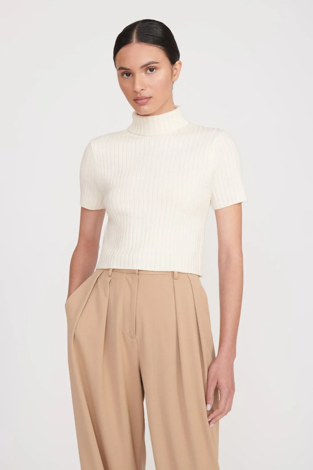 STAUD LILOU SWEATER IVORY Best