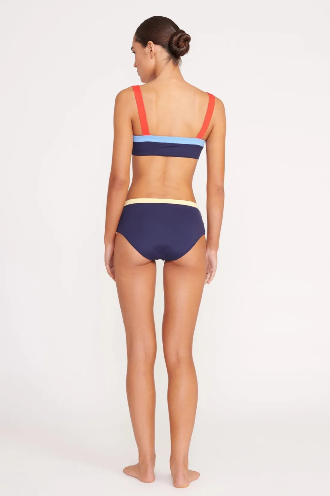 STAUD LIV BIKINI TOP  NAVY COLORBLOCK NAVYCOLORBLOCK Sale