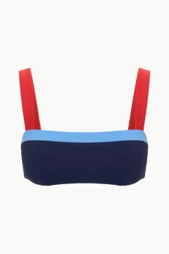 STAUD LIV BIKINI TOP  NAVY COLORBLOCK NAVYCOLORBLOCK Sale