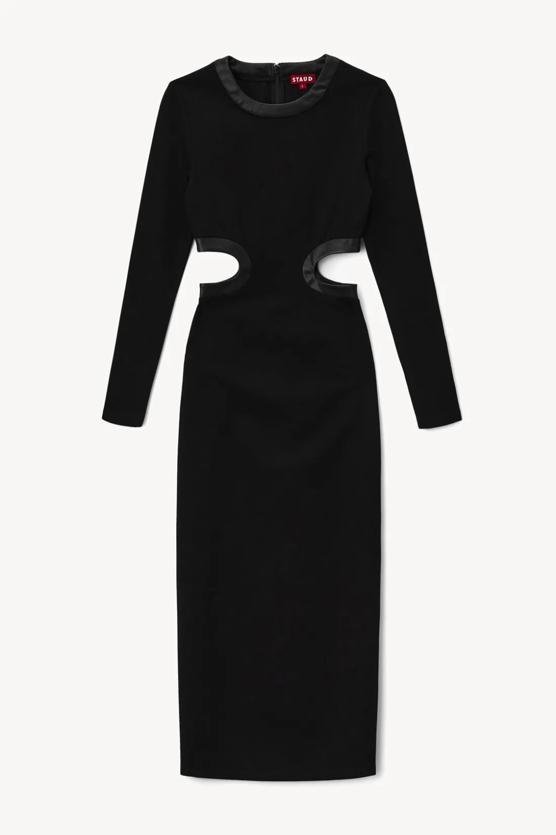 STAUD LONG SLEEVE DOLCE DRESS BLACK Discount
