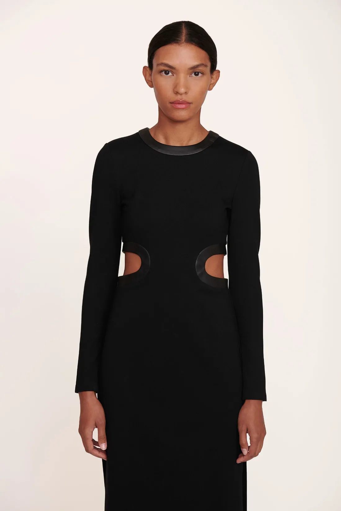 STAUD LONG SLEEVE DOLCE DRESS BLACK Discount