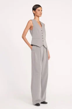 STAUD LUISA PANT HEATHER GREY SUITING HEATHERGREY Outlet