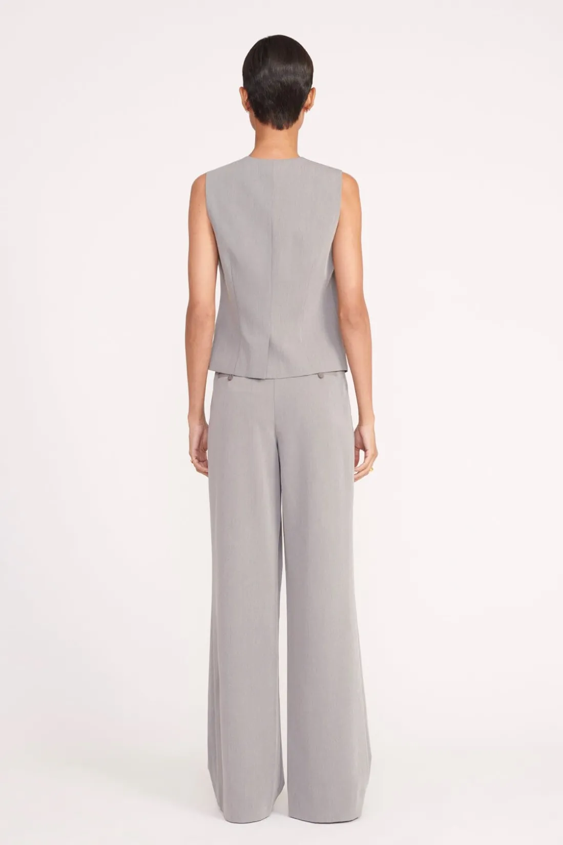 STAUD LUISA PANT HEATHER GREY SUITING HEATHERGREY Outlet
