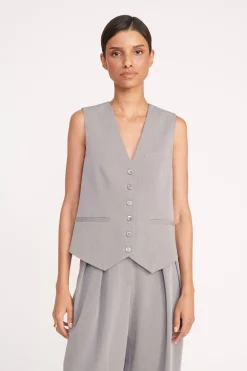 STAUD LUISA PANT HEATHER GREY SUITING HEATHERGREY Outlet