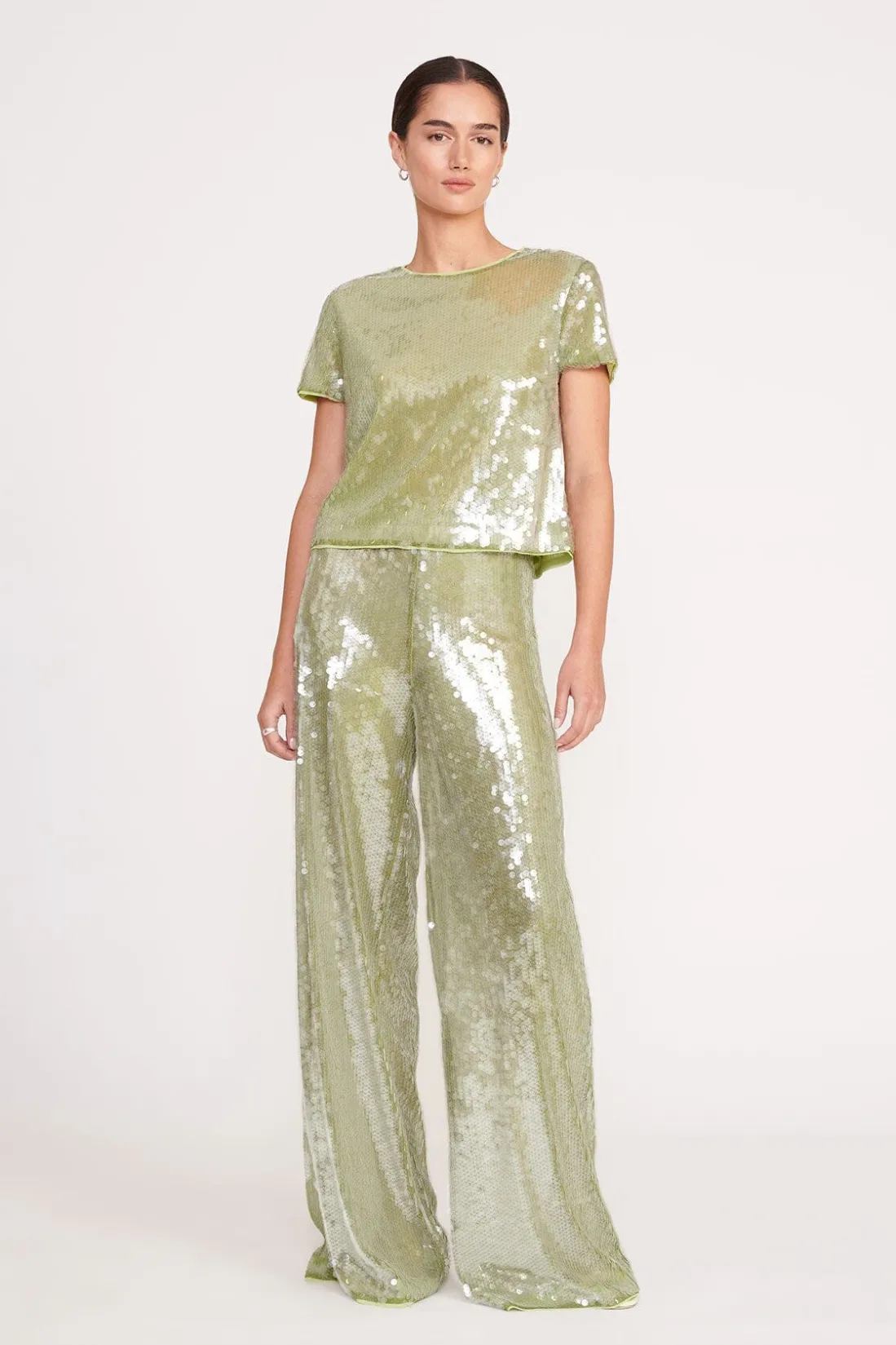 STAUD LUKE PANT GARDEN MOSS SEQUINS GARDENMOSSSEQUINS Outlet