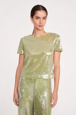 STAUD LUKE PANT GARDEN MOSS SEQUINS GARDENMOSSSEQUINS Outlet