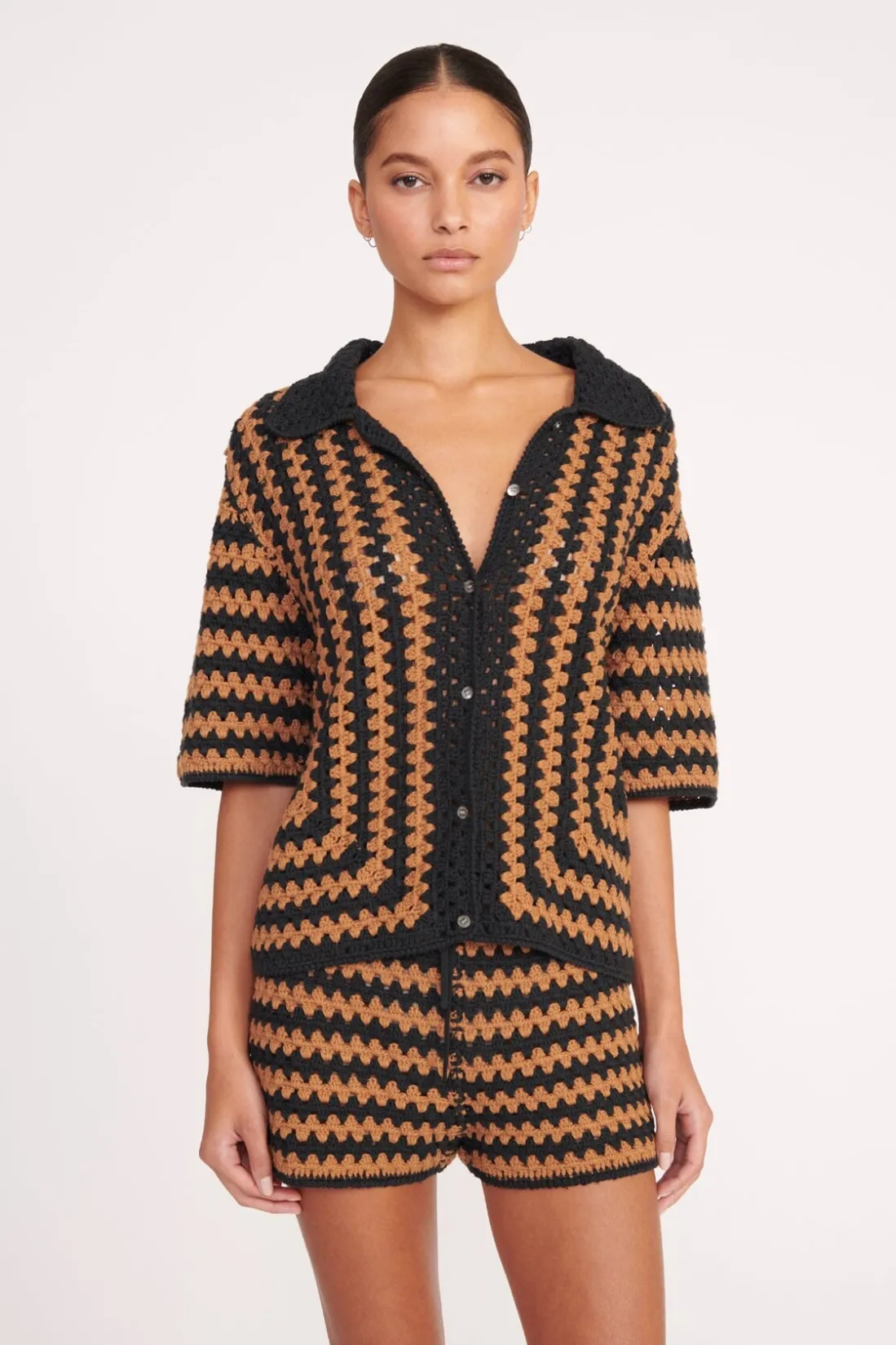 STAUD MABEL TOP BLACK TAN SEASHORE STRIPE BLACKTANSEASHORESTRIPE Hot
