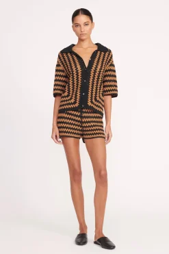 STAUD MABEL TOP  BLACK TAN SEASHORE STRIPE BLACKTANSEASHORESTRIPE Hot