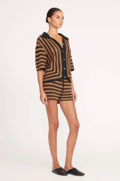 STAUD MABEL TOP BLACK TAN SEASHORE STRIPE BLACKTANSEASHORESTRIPE Hot
