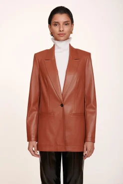 STAUD MADDEN BLAZER WHISKEY VEGAN LEATHER WHISKEYVEGANLEATHER Hot