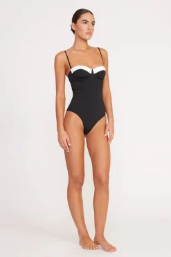 STAUD MAEVE ONE PIECE BLACK WHITE BLACKWHITE Best