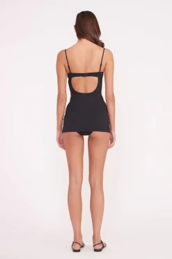STAUD MAEVE SWIM DRESS BLACK WHITE BLACKWHITE Hot