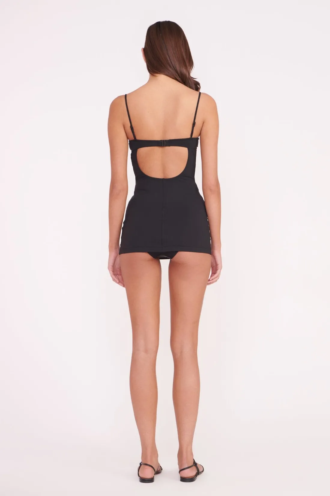 STAUD MAEVE SWIM DRESS BLACK WHITE BLACKWHITE Hot