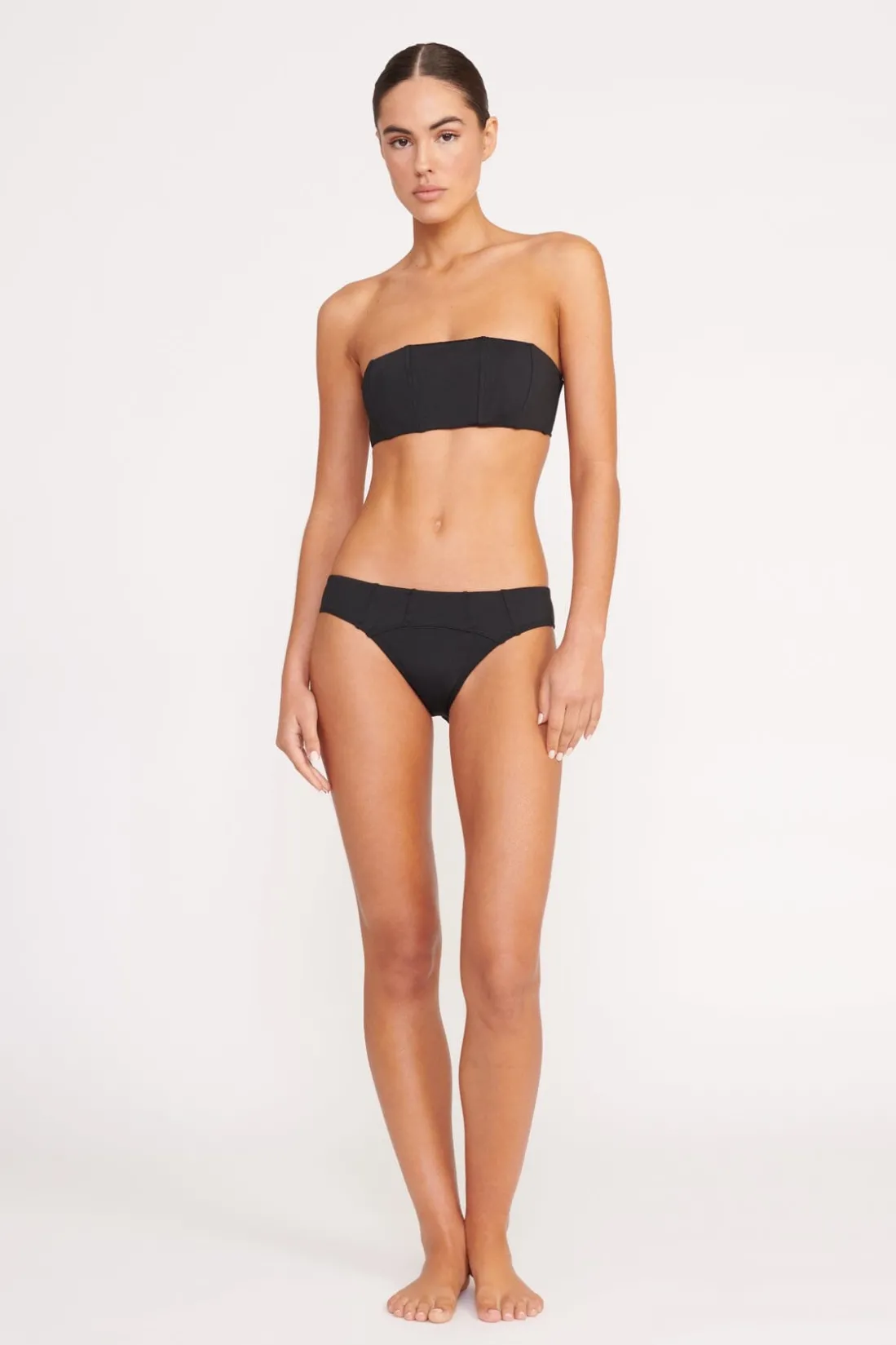 STAUD MALA BIKINI TOP BLACK New