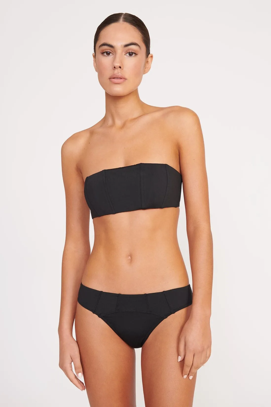 STAUD MALA BIKINI TOP BLACK New
