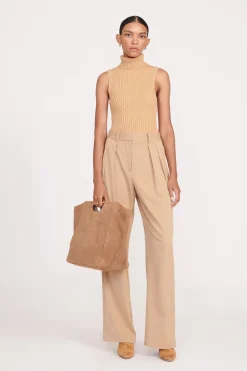 STAUD MAR TOTE   SUEDE TAN Discount