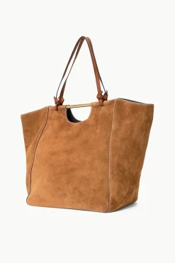 STAUD MAR TOTE   SUEDE TAN Discount