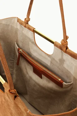 STAUD MAR TOTE   SUEDE TAN Discount