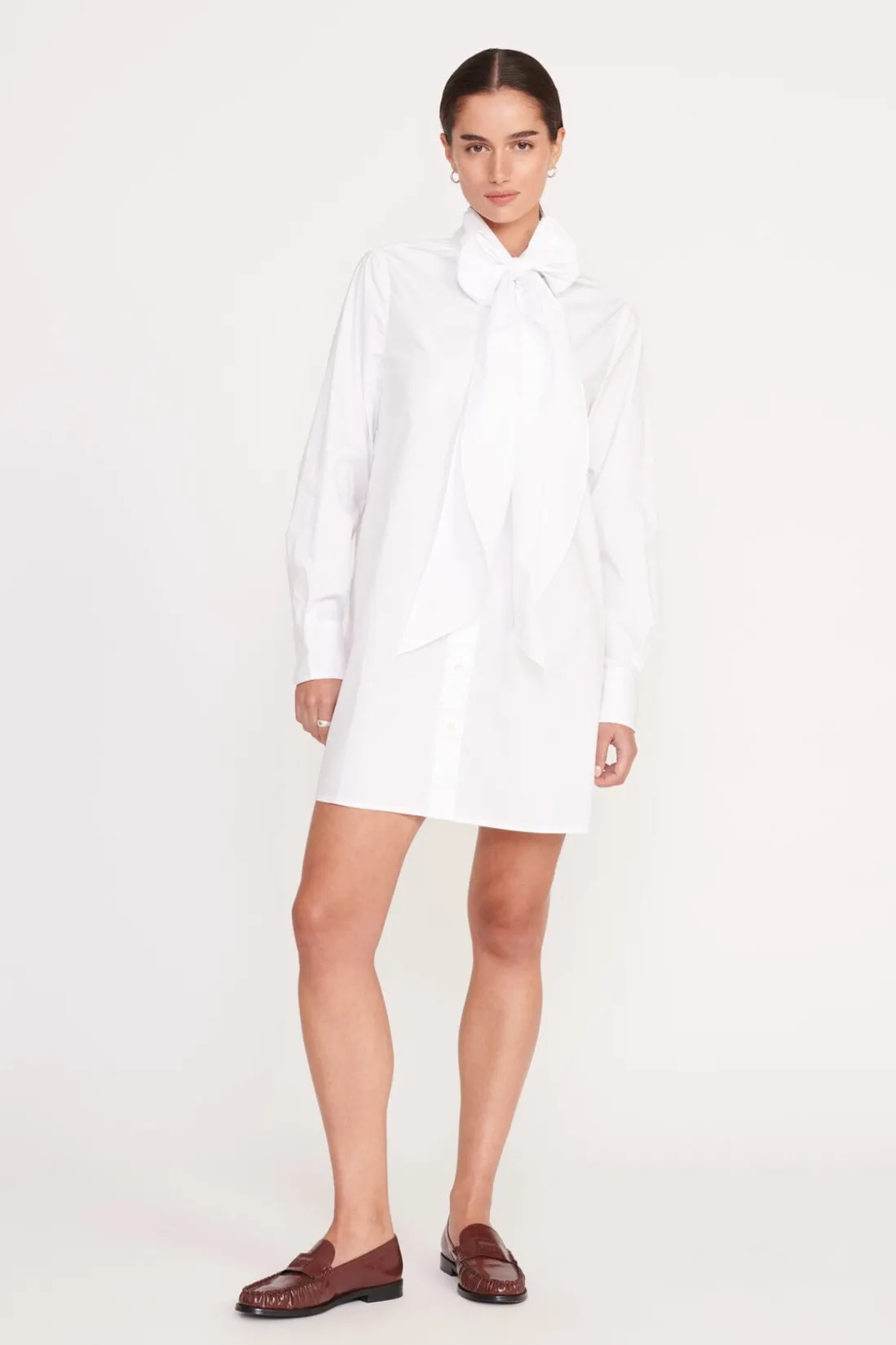 STAUD MARYN DRESS WHITE Clearance