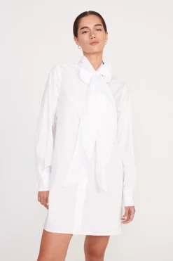 STAUD MARYN DRESS   WHITE Clearance