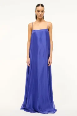 STAUD MAXI DELFINA DRESS   VIOLET