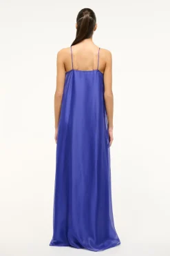 STAUD MAXI DELFINA DRESS VIOLET