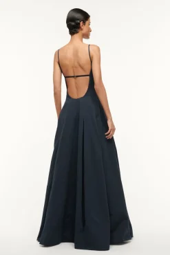 STAUD MAXI JOLI DRESS   NAVY Sale