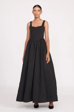 STAUD MAXI LANDSCAPE DRESS   BLACK Outlet