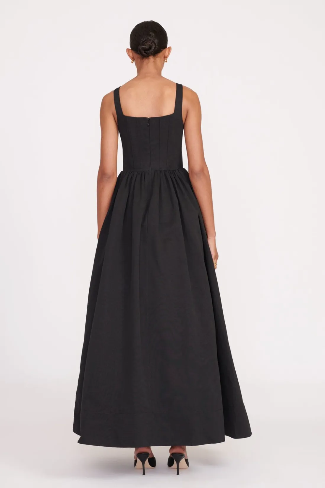 STAUD MAXI LANDSCAPE DRESS BLACK Outlet