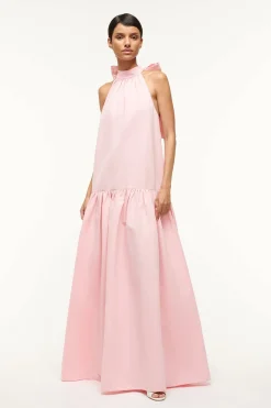 STAUD MAXI MARLOWE DRESS PEARL PINK PEARLPINK New