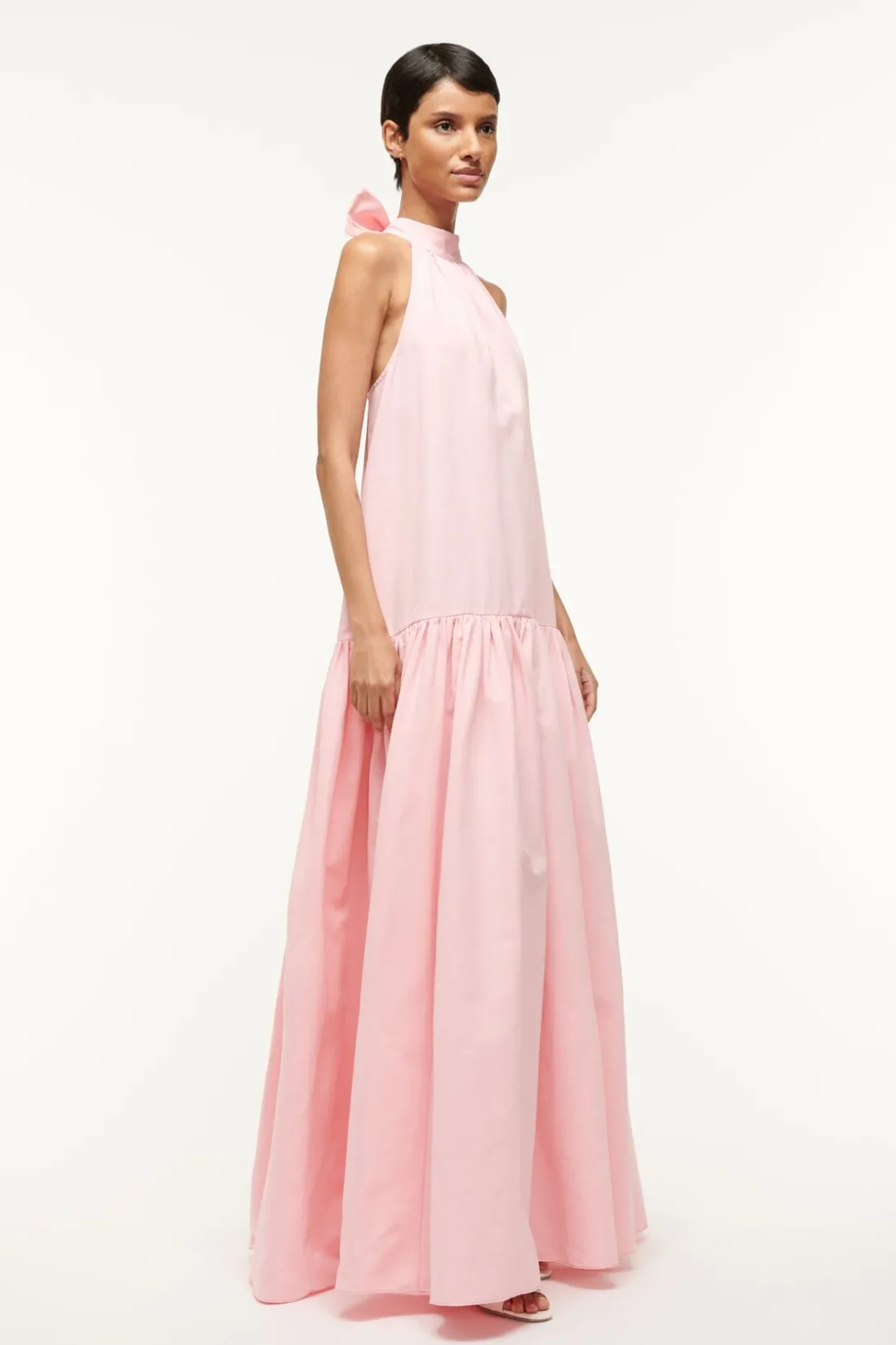 STAUD MAXI MARLOWE DRESS PEARL PINK PEARLPINK New