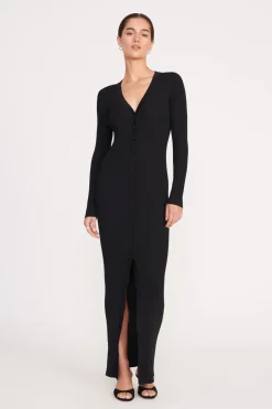 STAUD MAXI SHOKO SWEATER   BLACK Clearance