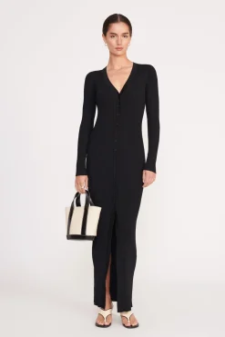 STAUD MAXI SHOKO SWEATER   BLACK Clearance