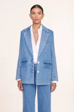 STAUD MAXWELL BLAZER  MEDIUM WASH MEDIUMWASH Hot