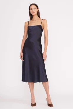 STAUD MEANDER DRESS NAVY Discount
