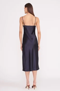 STAUD MEANDER DRESS   NAVY Discount