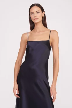 STAUD MEANDER DRESS   NAVY Discount