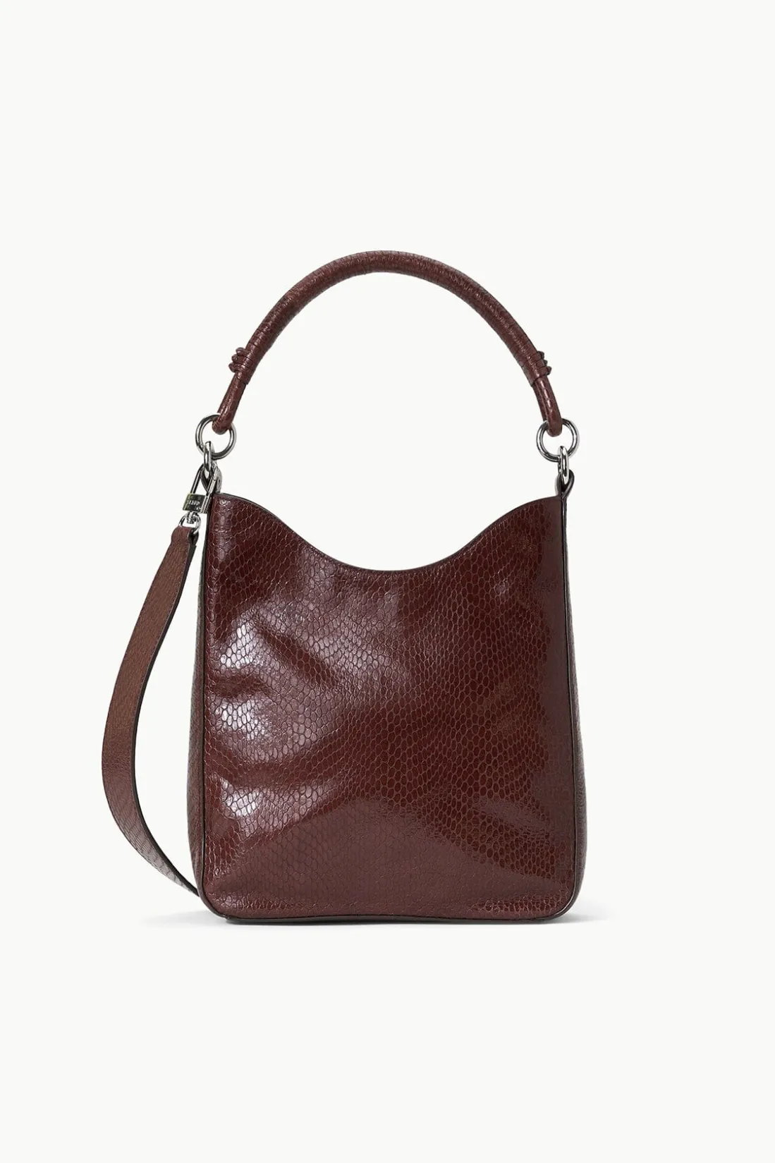 STAUD MEL BAG MAHOGANY SNAKE EMBOSSED MAHOGANYSNAKEEMBOSSED Discount