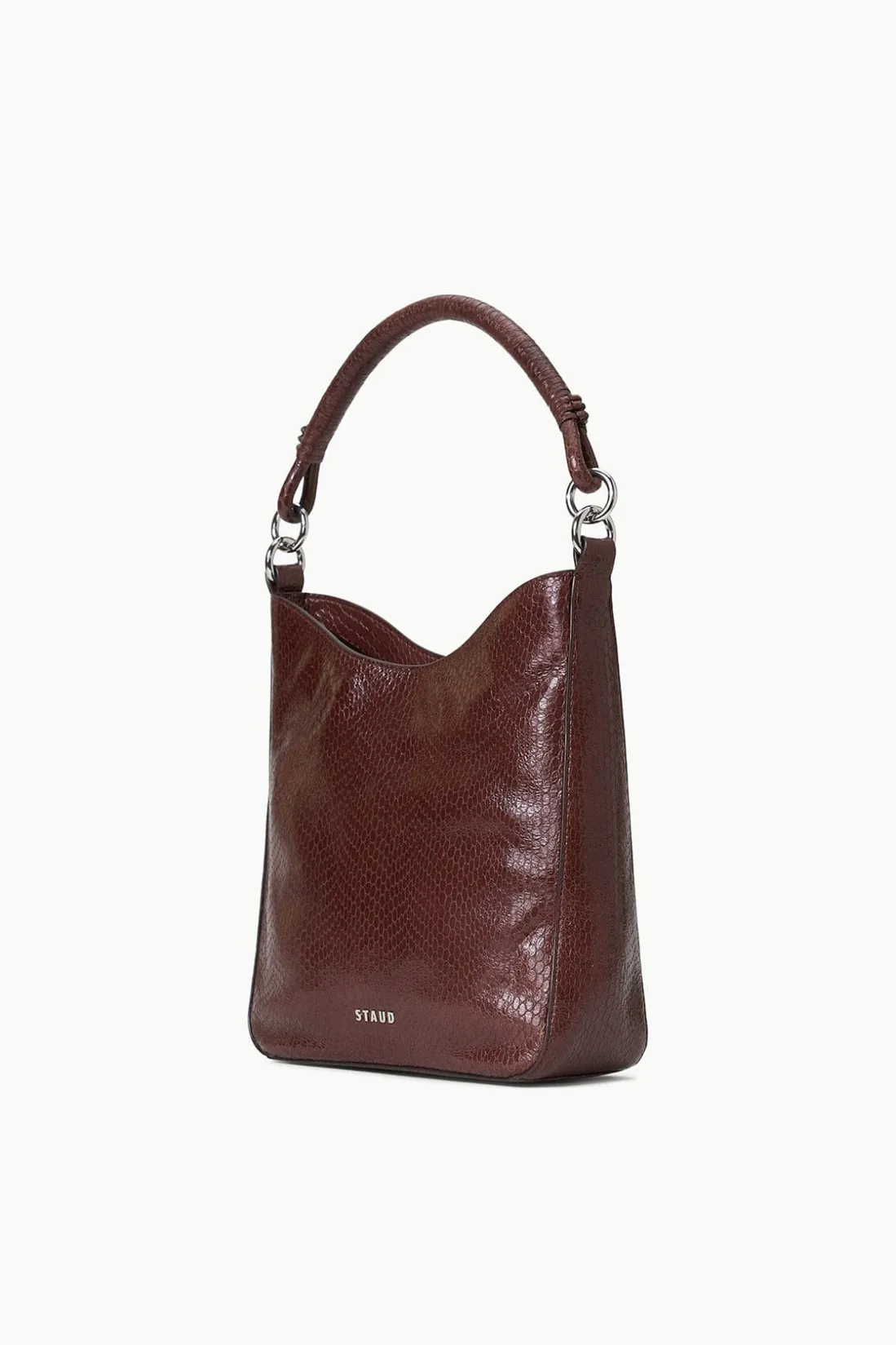 STAUD MEL BAG MAHOGANY SNAKE EMBOSSED MAHOGANYSNAKEEMBOSSED Discount