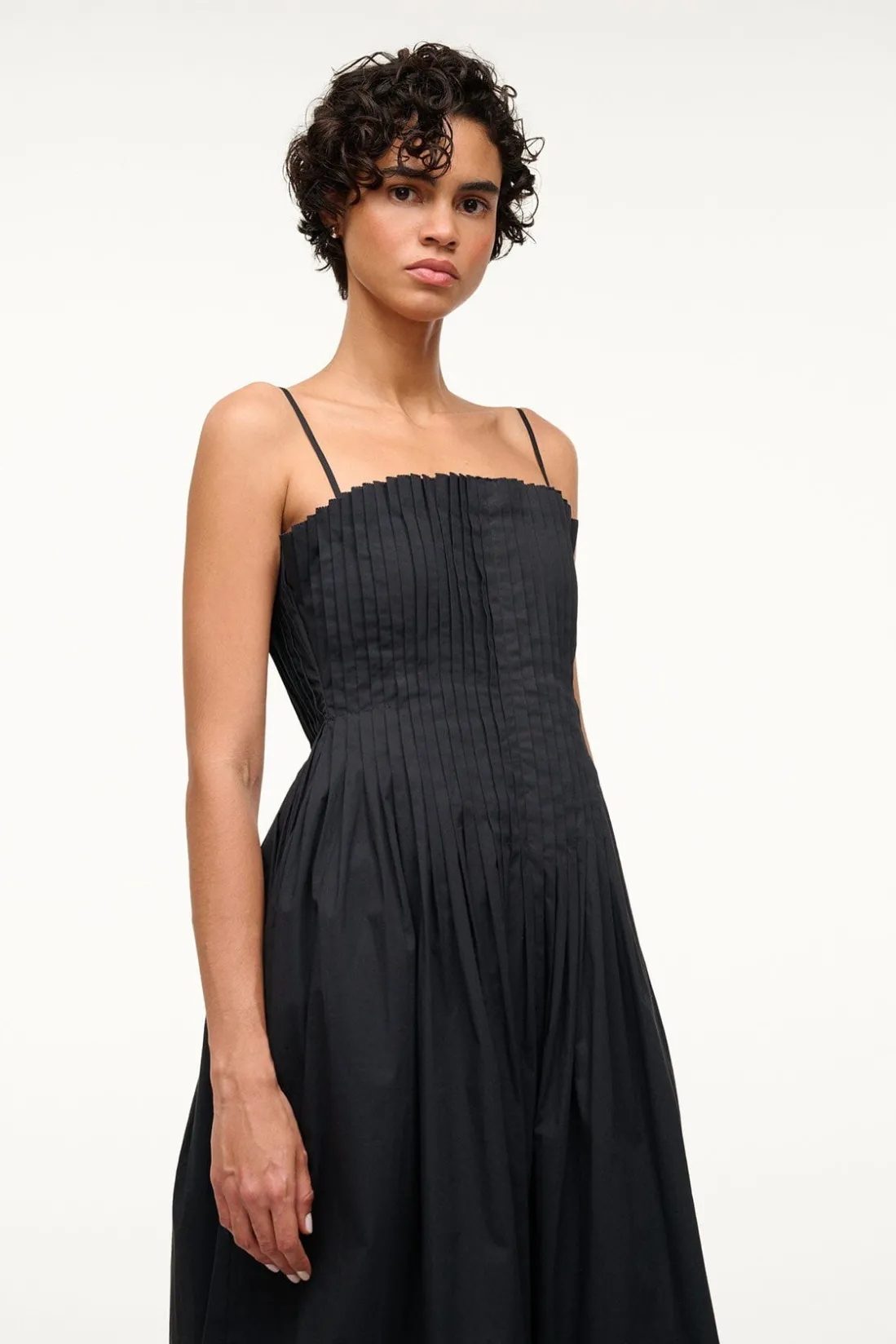 STAUD MIDI BELLA DRESS BLACK Hot