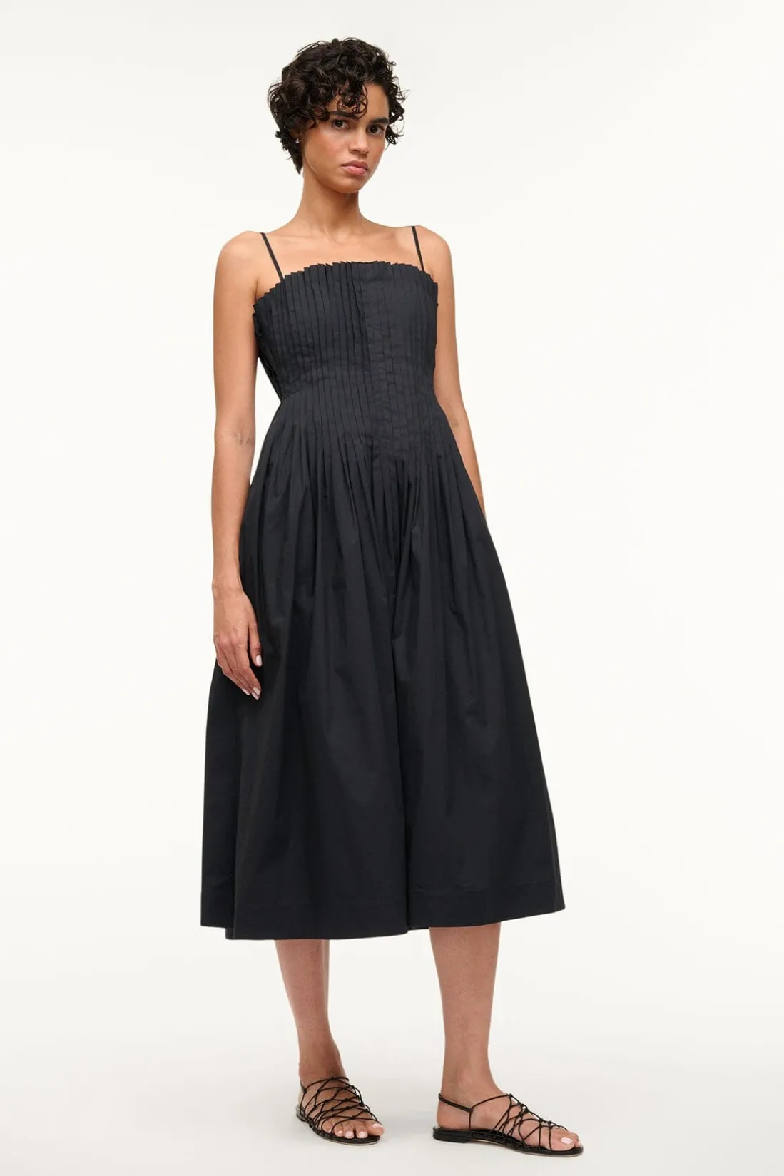 STAUD MIDI BELLA DRESS BLACK Hot