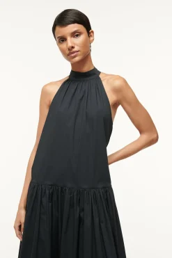 STAUD MIDI MARLOWE DRESS   BLACK Outlet