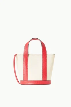 STAUD MINI ALLORA TOTE  CREAM RED ROSE CREAMREDROSE Discount