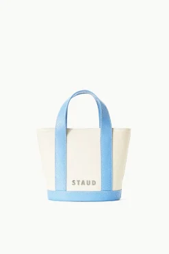 STAUD MINI ALLORA TOTE  CREAM BLUE STAUDBLUE New