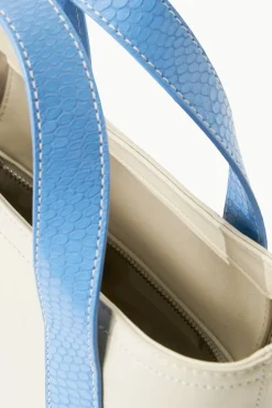 STAUD MINI ALLORA TOTE  CREAM BLUE STAUDBLUE New
