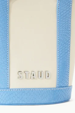 STAUD MINI ALLORA TOTE  CREAM BLUE STAUDBLUE New