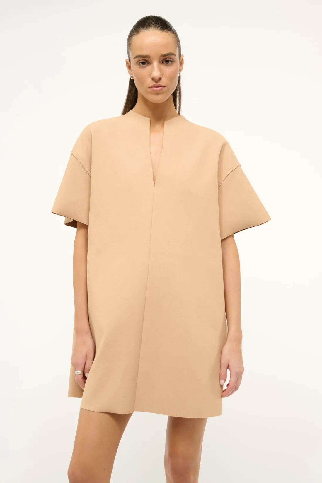 STAUD MINI AMIGONI DRESS FAWN Best