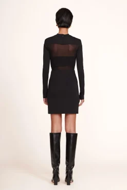 STAUD MINI FALCON DRESS   BLACK
